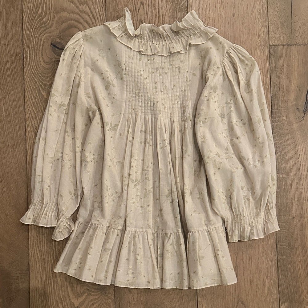 Rebecca Taylor Adela Viole Blush Floral Blouse - Picture 8 of 9